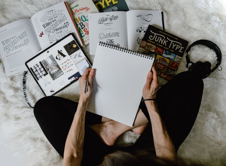 Designing on sketch pad