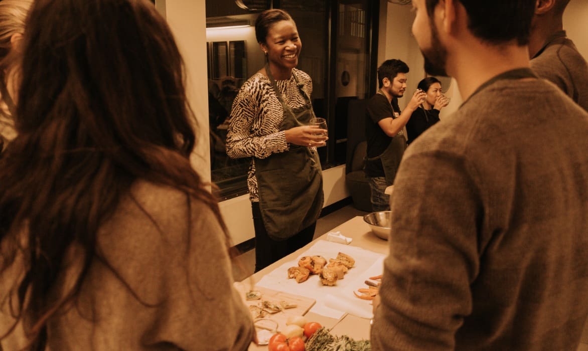 Gathering and eating food